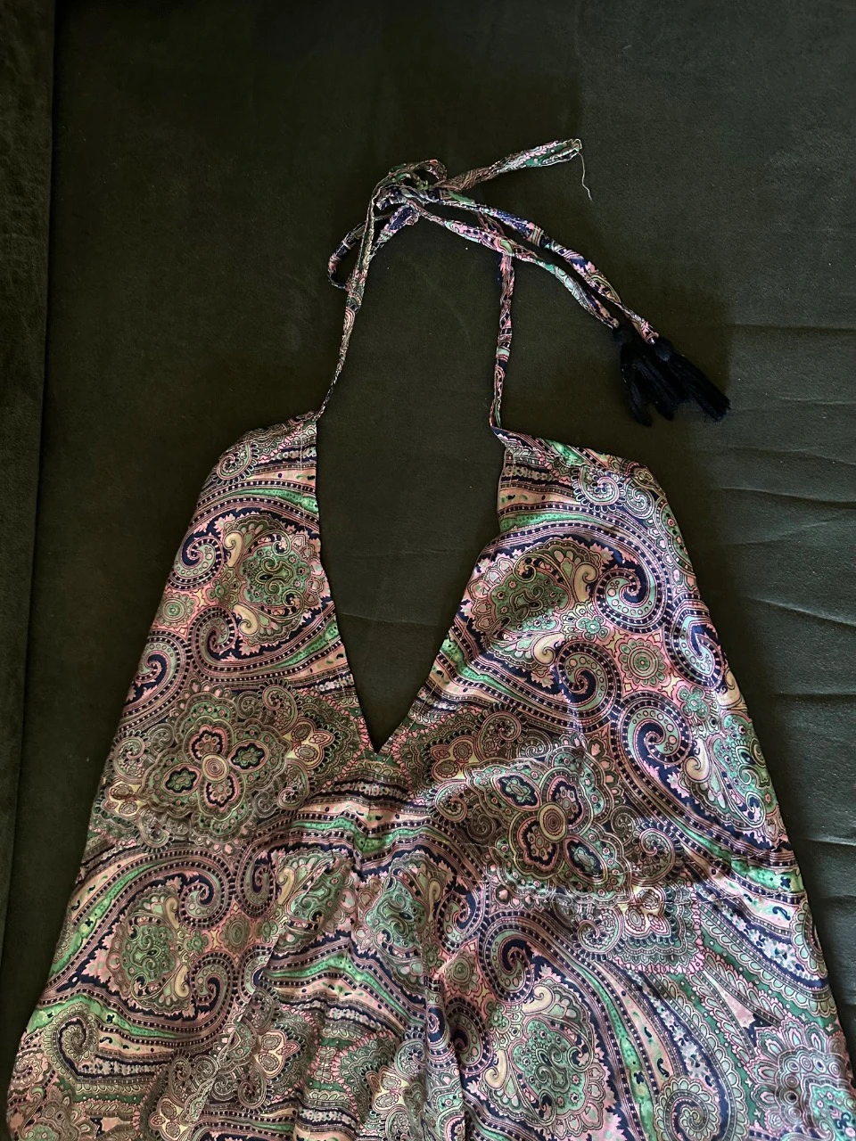 Rugvrije jurk met cashmere patroon – photo 2